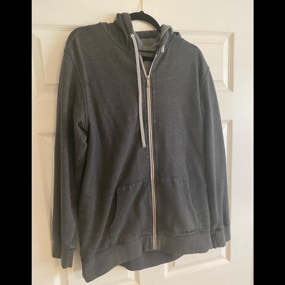 O’Neill XL gray zipper hoodie.